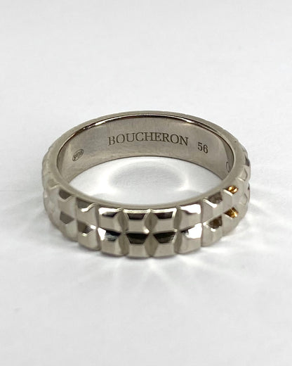 Double Alliance Boucheron Or Gris 8g "Clou de Paris" - Elliade Paris