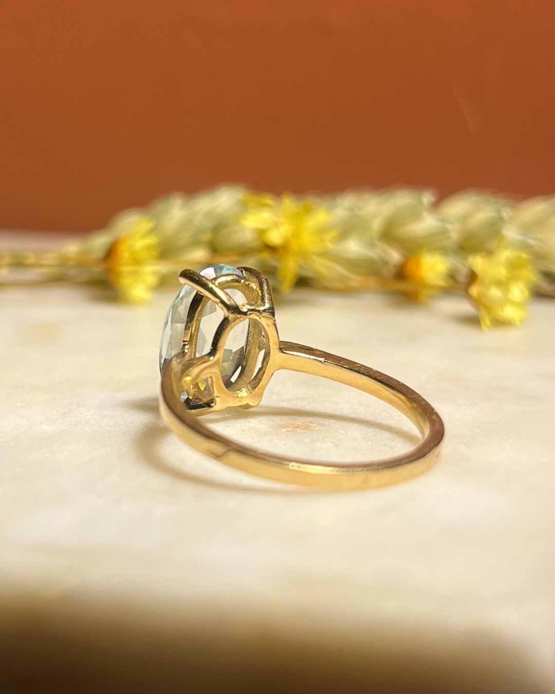 Bague vintage Aigue-Marine &quot;Ellen&quot;