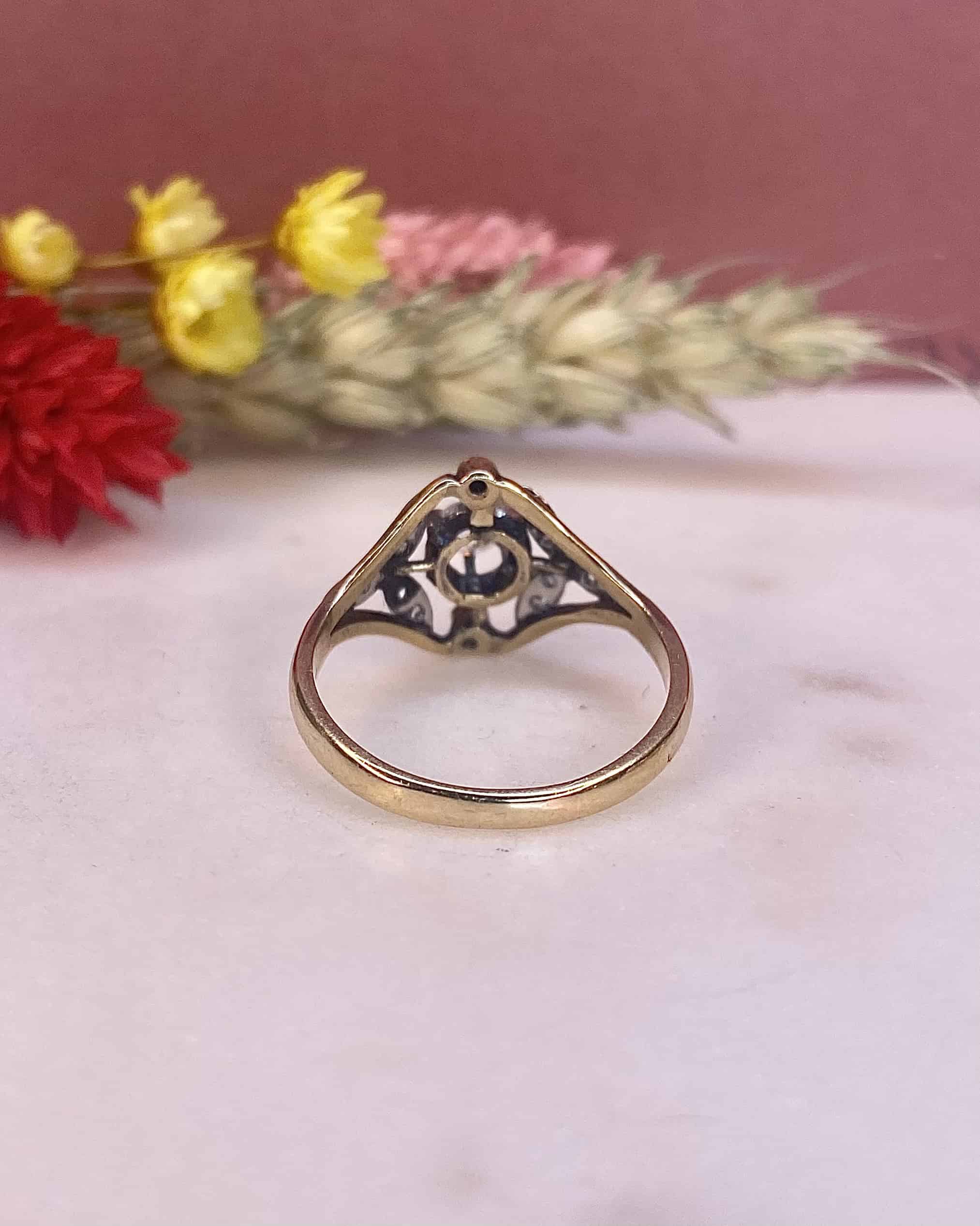 Bague Art-Déco Diamants 0.23 carat &quot;Callie&quot; - Elliade Paris