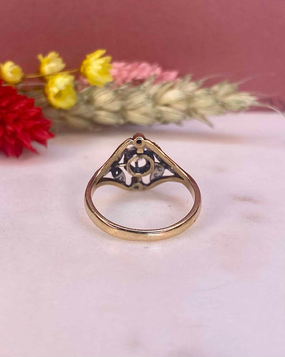 Bague Art-Déco Diamants 0.23 carat &quot;Callie&quot; - Elliade Paris