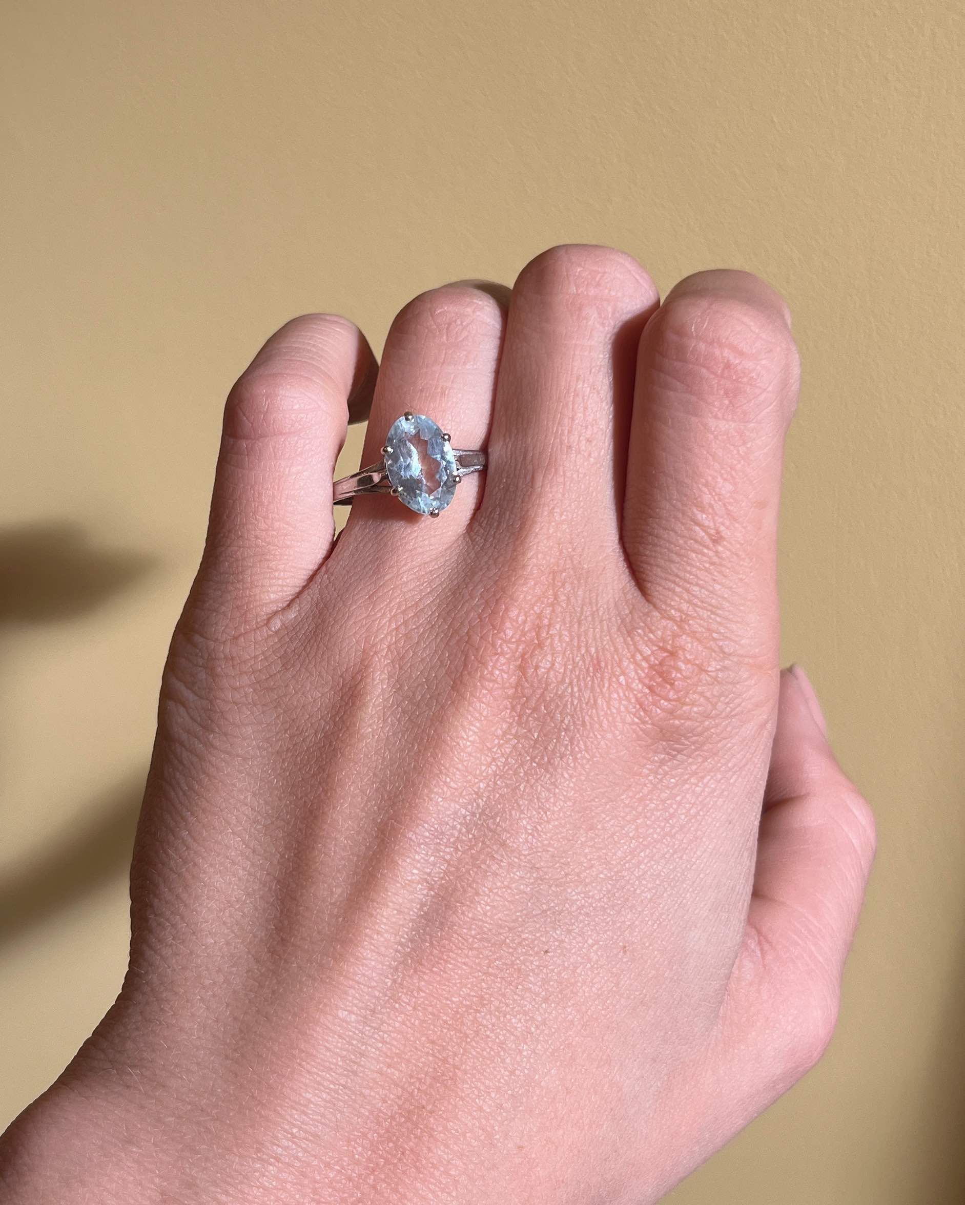 Bague Aigue-Marine vintage &quot;Célicia&quot;