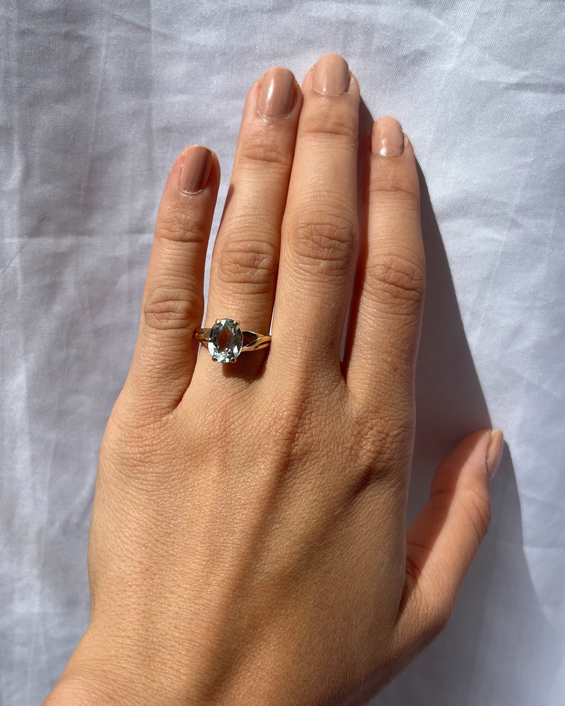 Bague Aigue-Marine vintage &quot;Jane&quot;