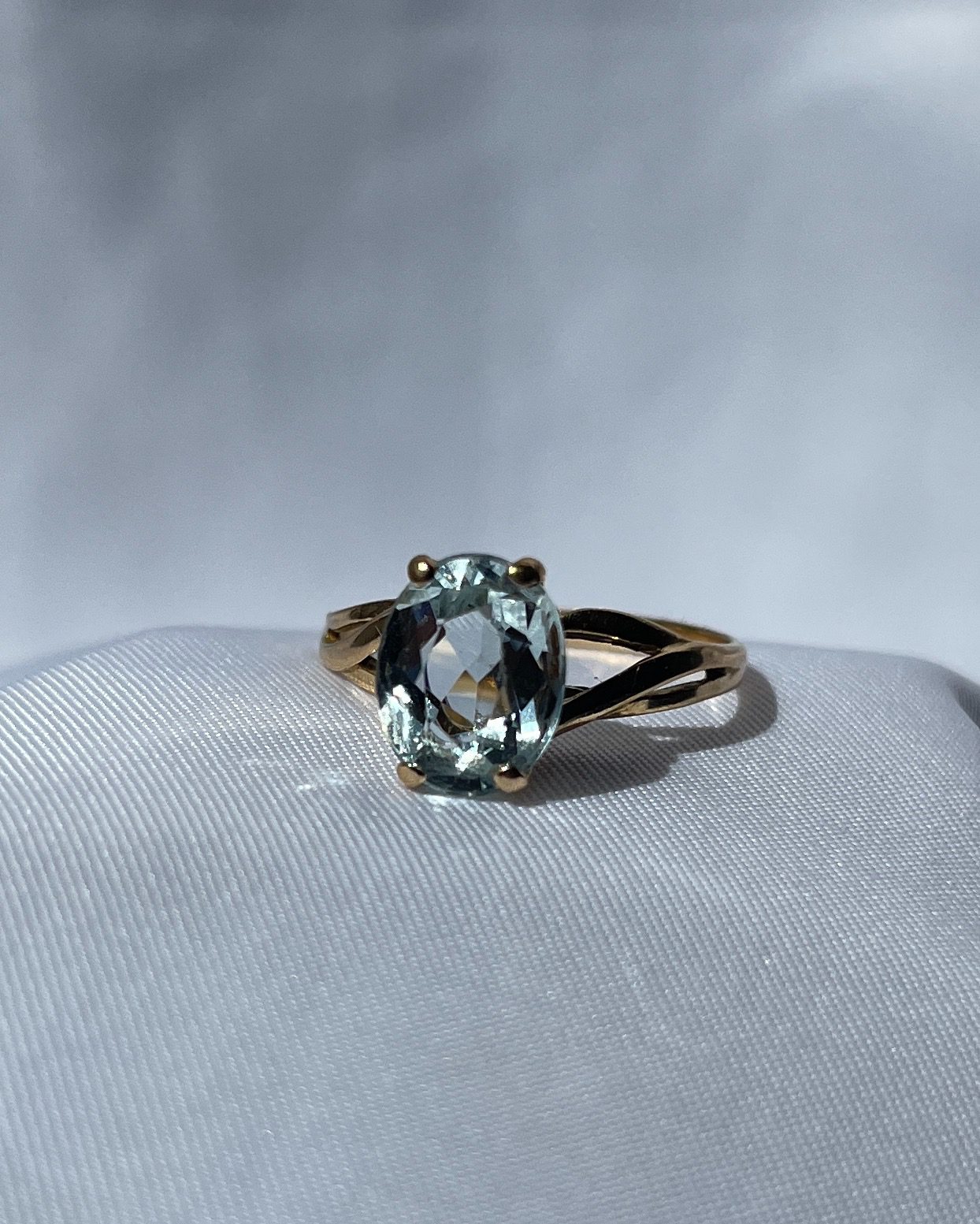 Bague Aigue-Marine vintage "Jane" - Elliade Paris
