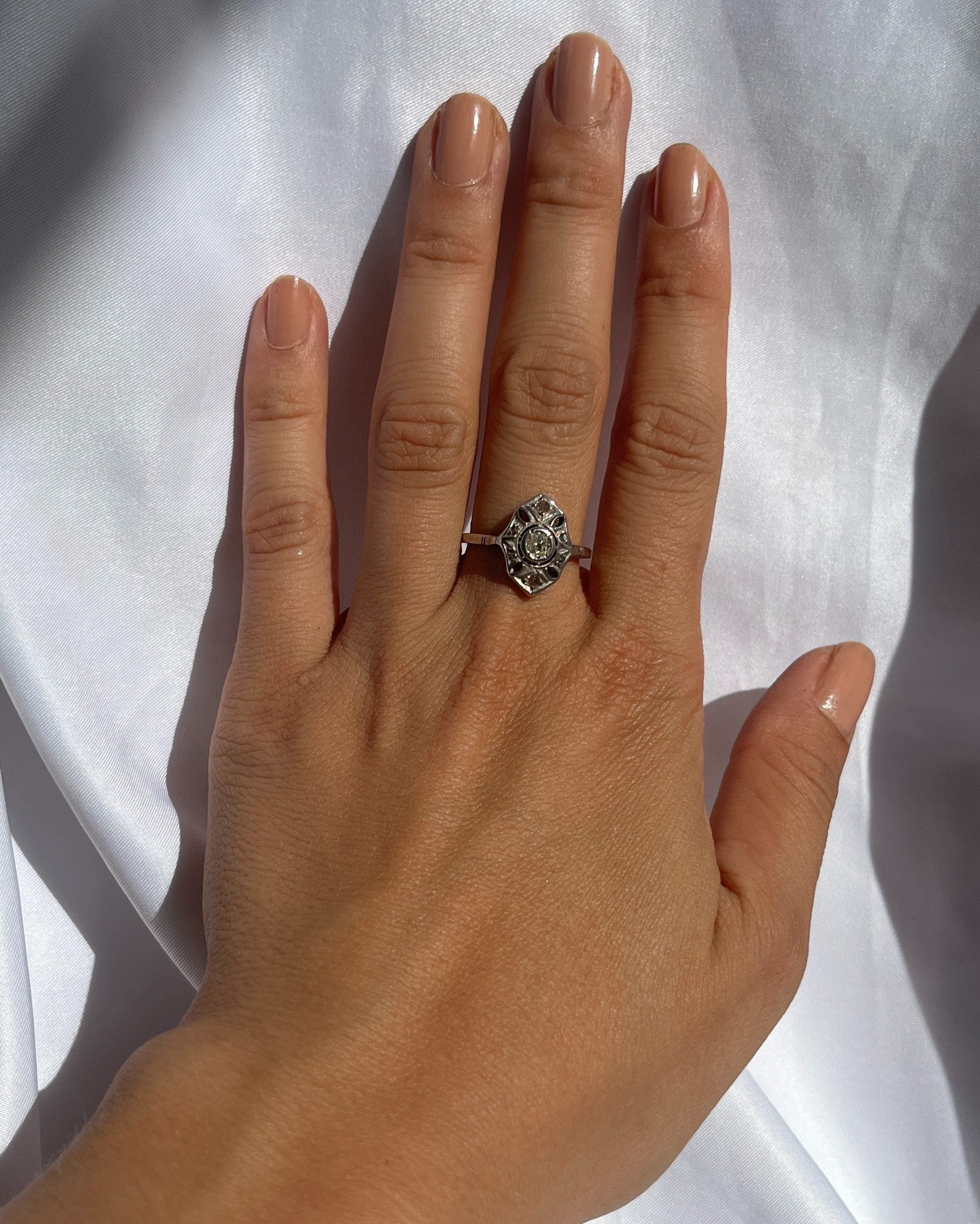 Bague Art-déco diamants "Adonis"