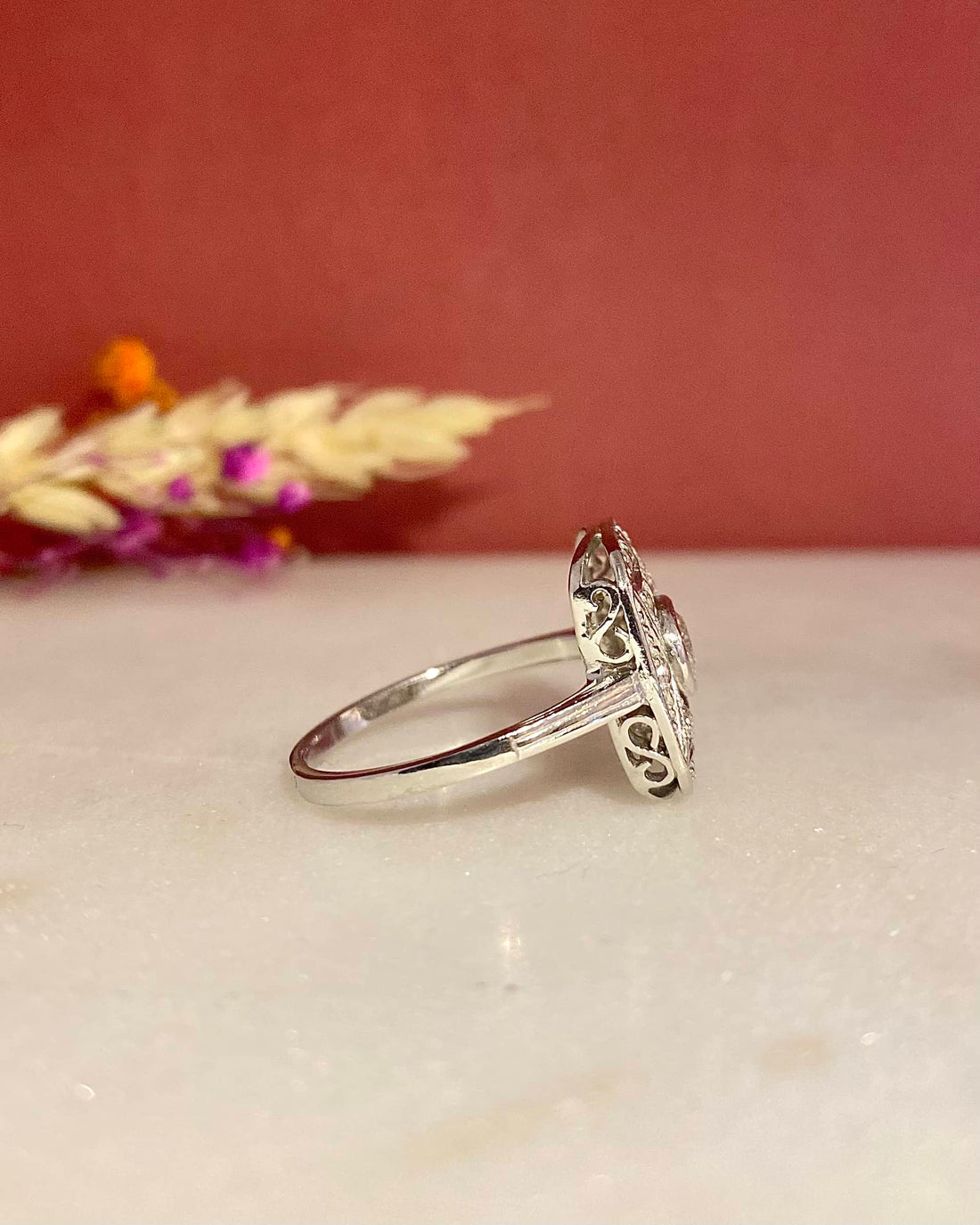 Bague style Art-Déco Diamants 0.53 carat &quot;Colette&quot;