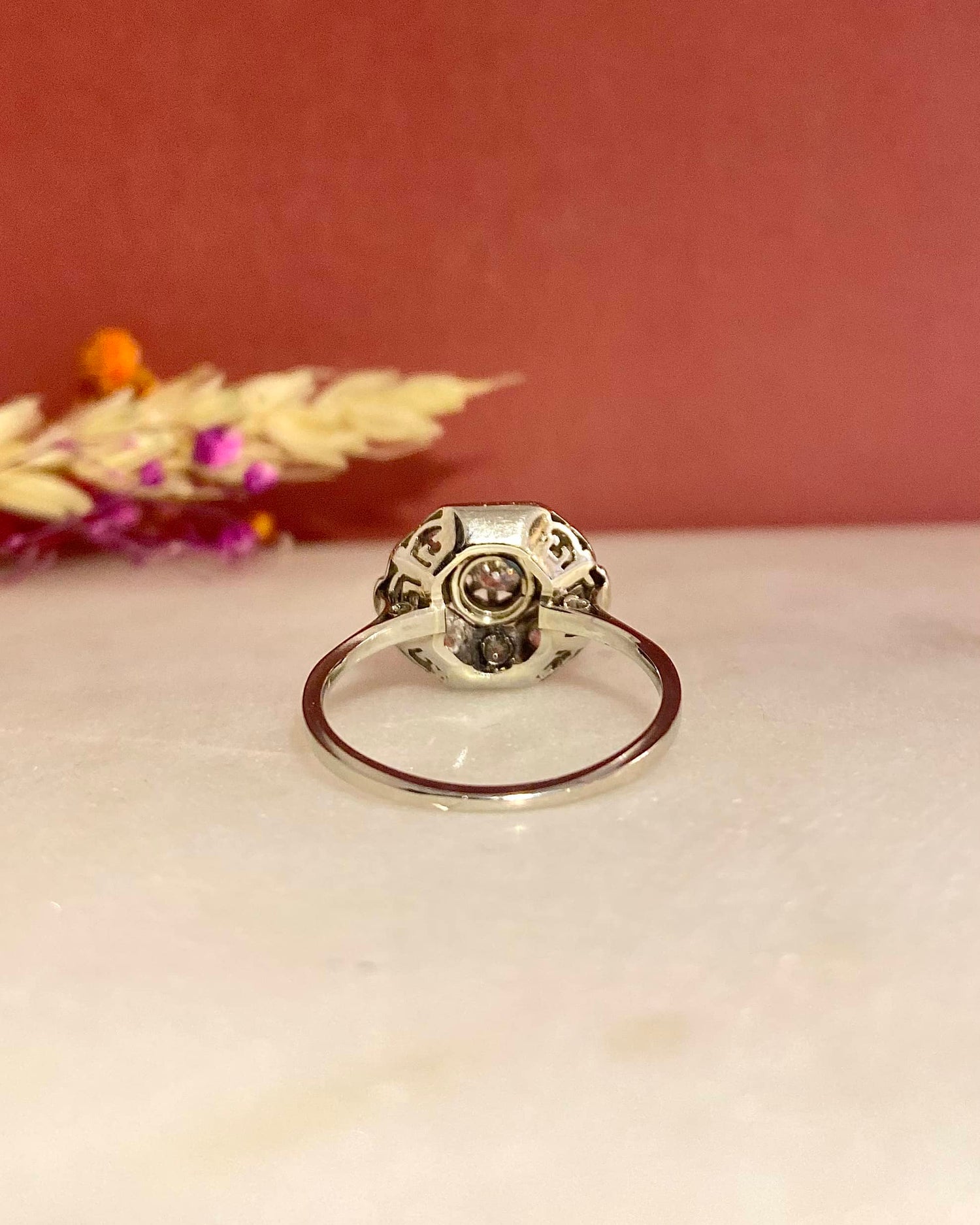 Bague Vintage Art-Déco Diamants &quot;Clariza&quot;