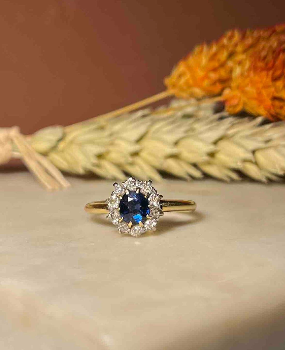 Bague Marguerite Saphir &amp; Diamants &quot;Mavis&quot;