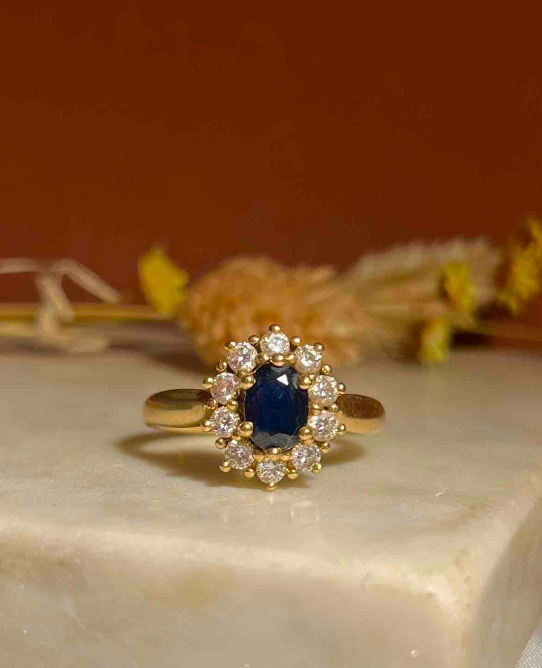 Bague Marguerite Saphir &amp; Diamants &quot;Déa&quot;