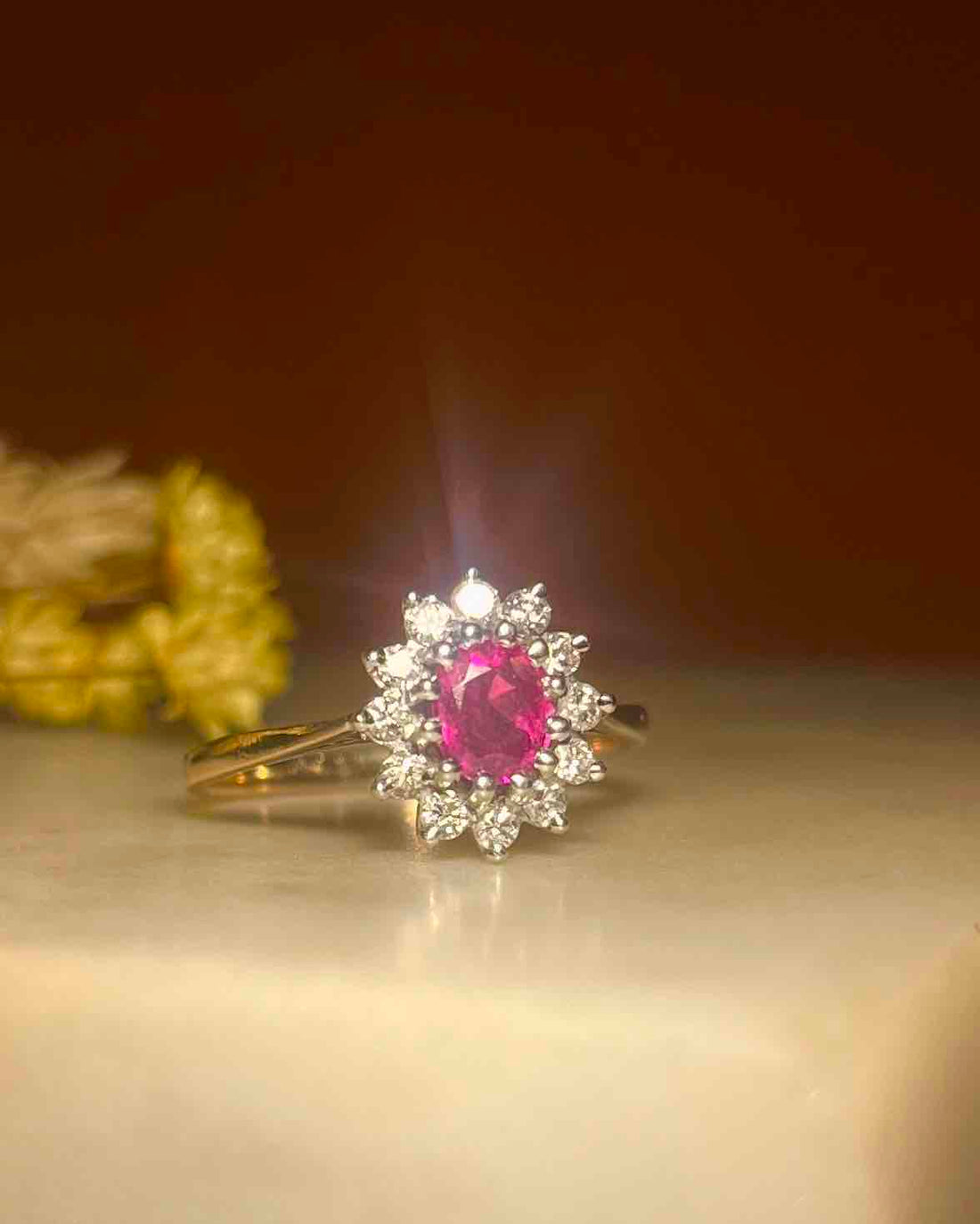 Bague Marguerite Rubis &amp; Diamants &quot;Eleanor&quot;