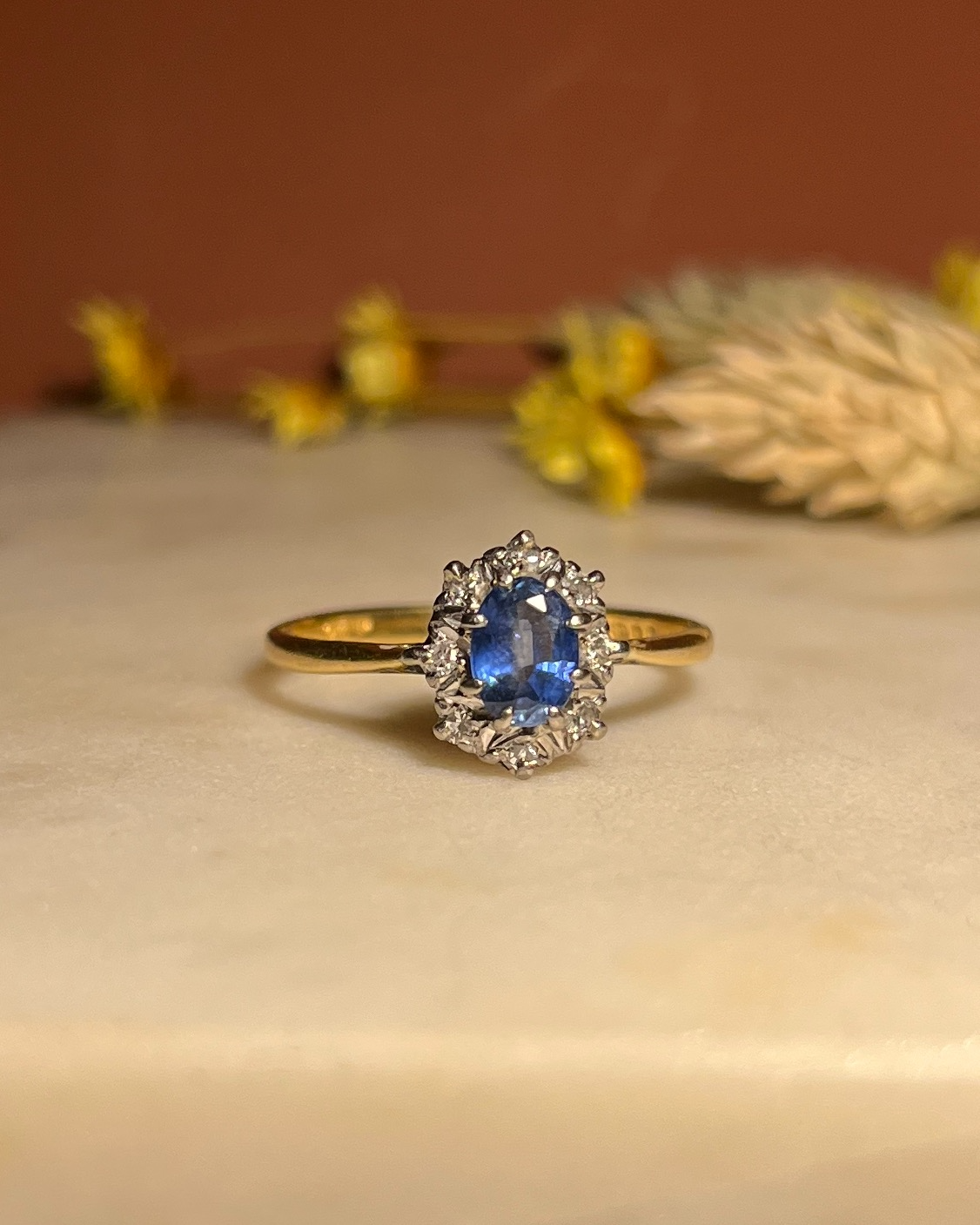 Bague Marguerite Saphir &amp; Diamants "Molly"