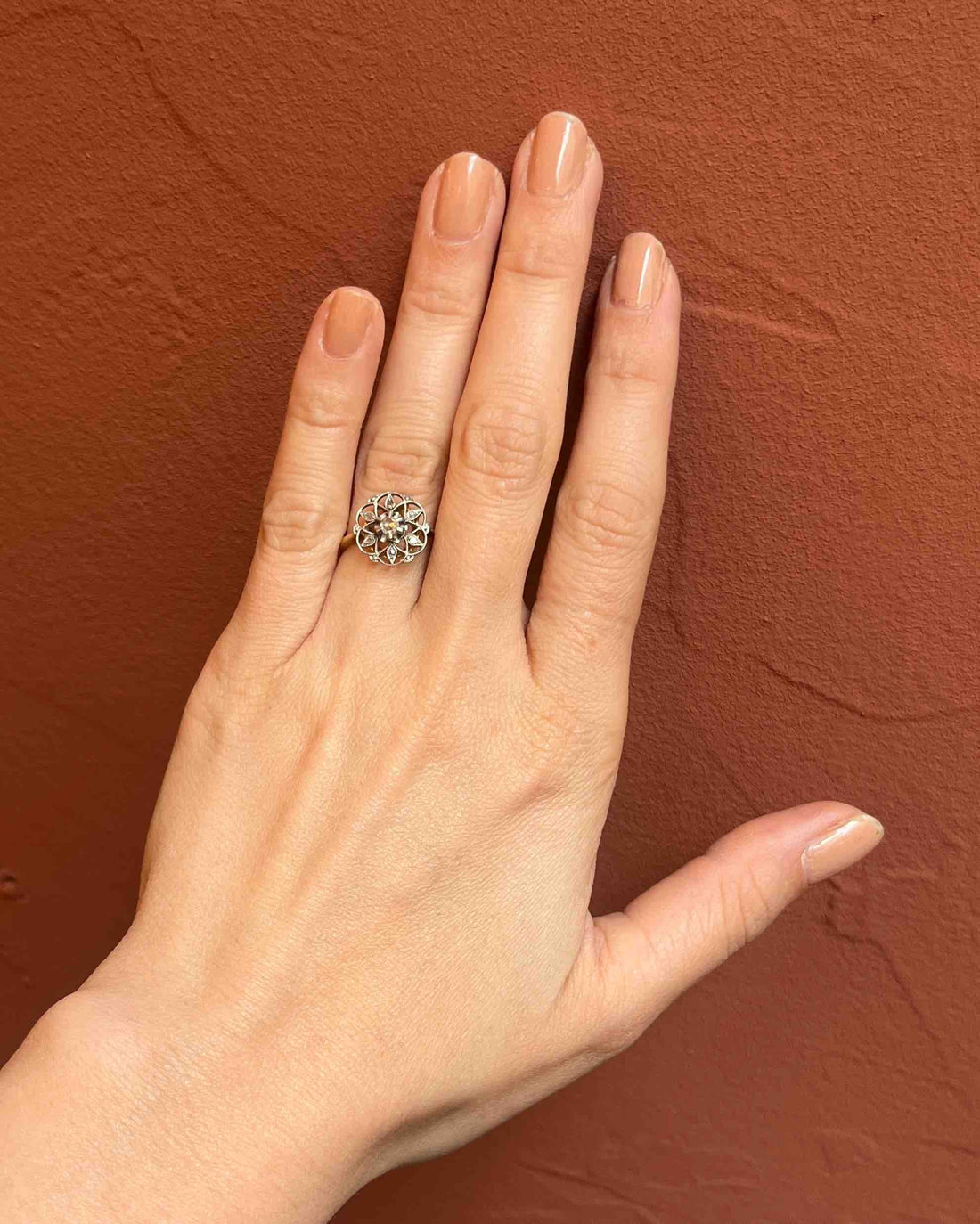 Bague étoile Art-déco Diamants &quot;Ophélie&quot;