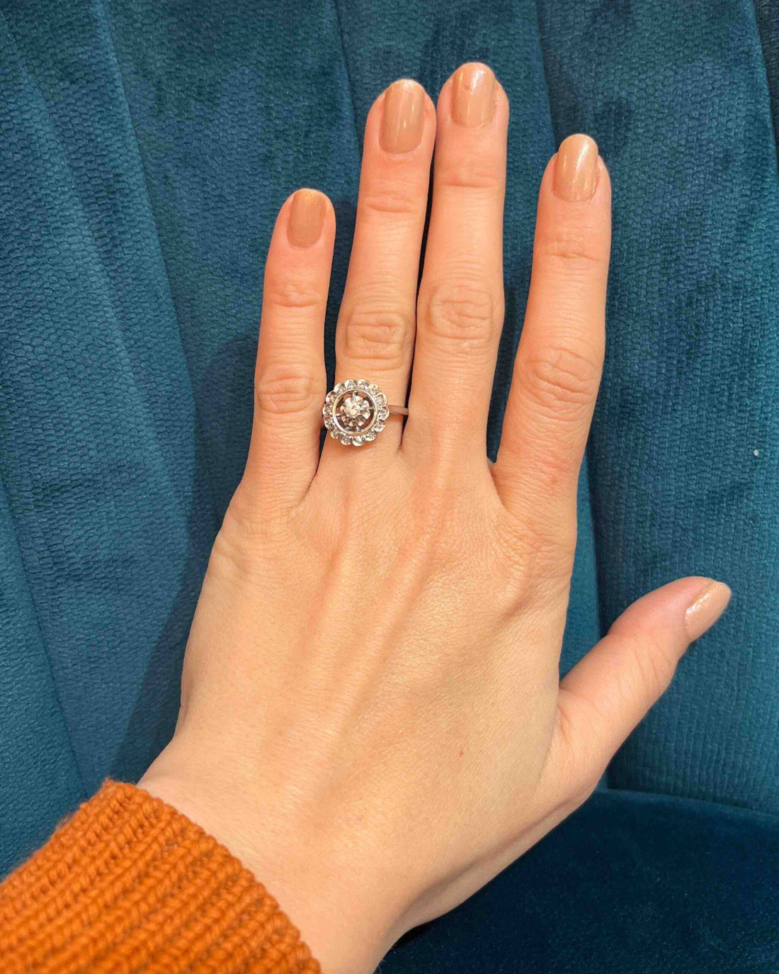 Bague style Art-déco diamants &quot;Abby&quot;