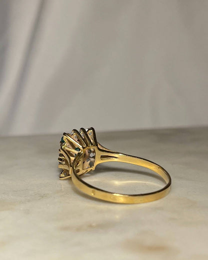 Bague Marguerite Émeraude et Diamants &quot;Paloma&quot;