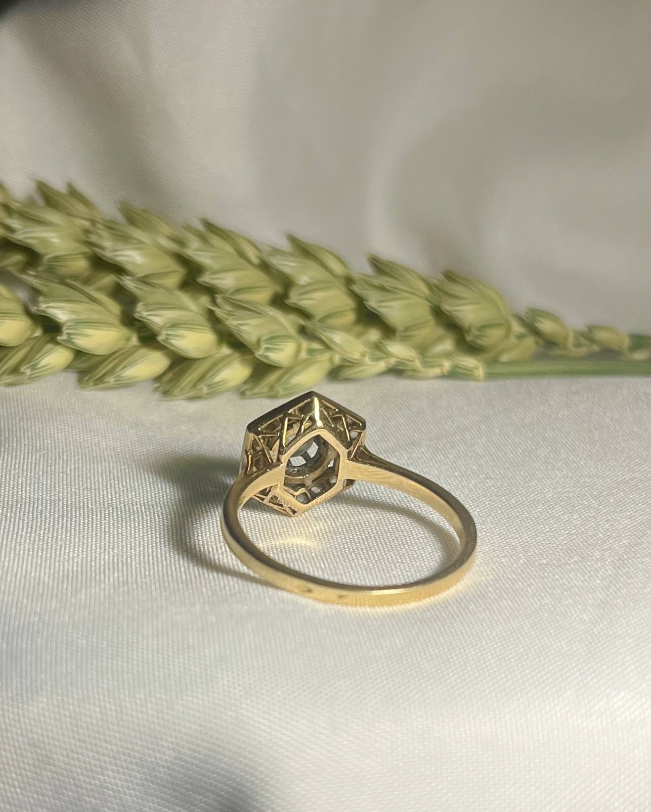 Bague Art-déco diamants &quot;Solina&quot;