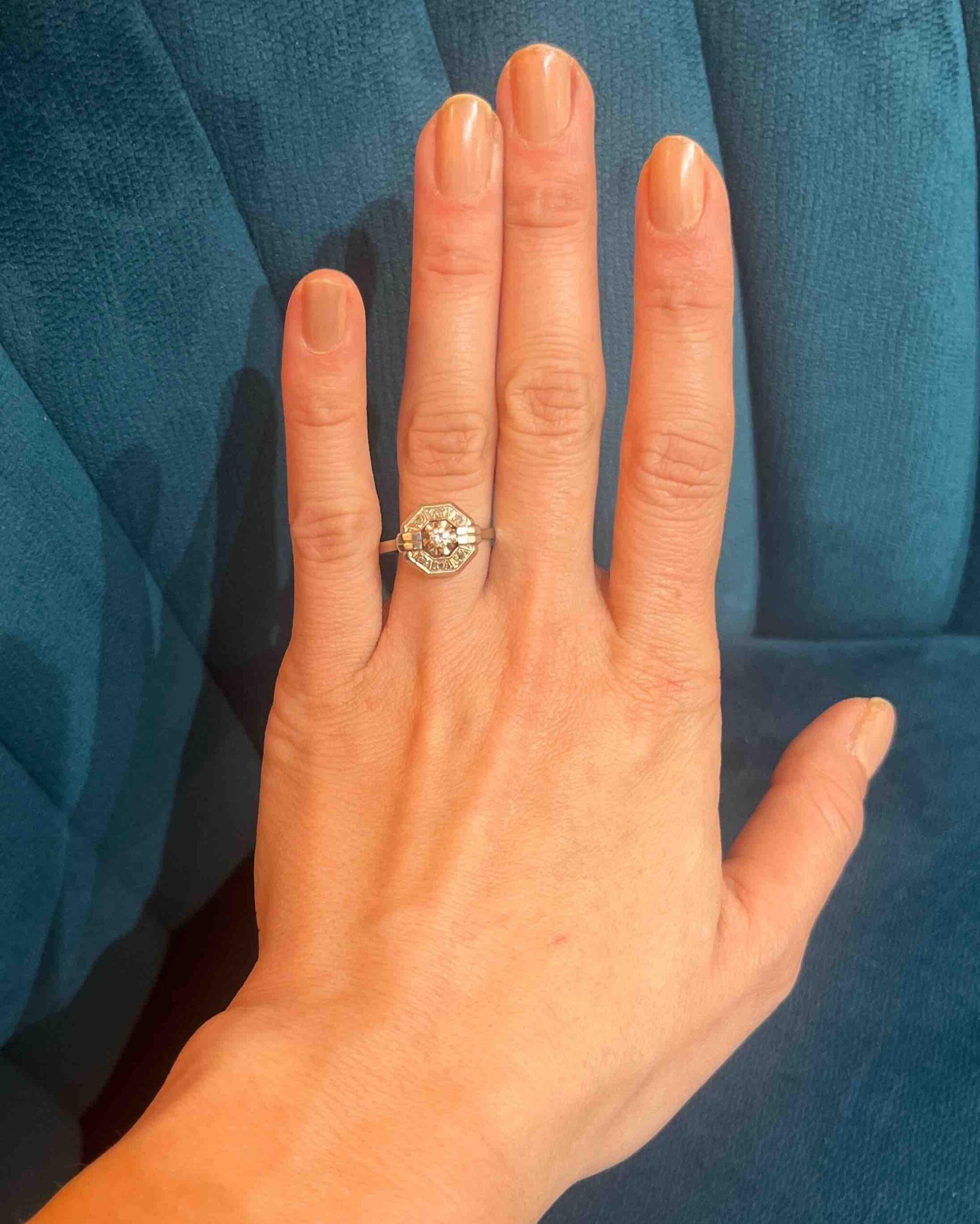 Bague art déco diamants &quot;Laura&quot;