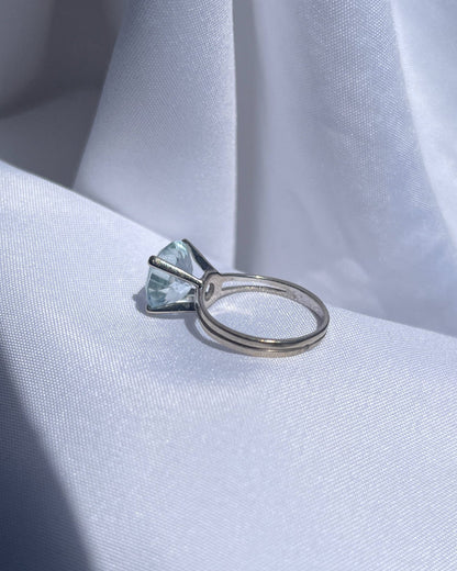 Bague vintage Aigue-Marine &quot;Astrid&quot;