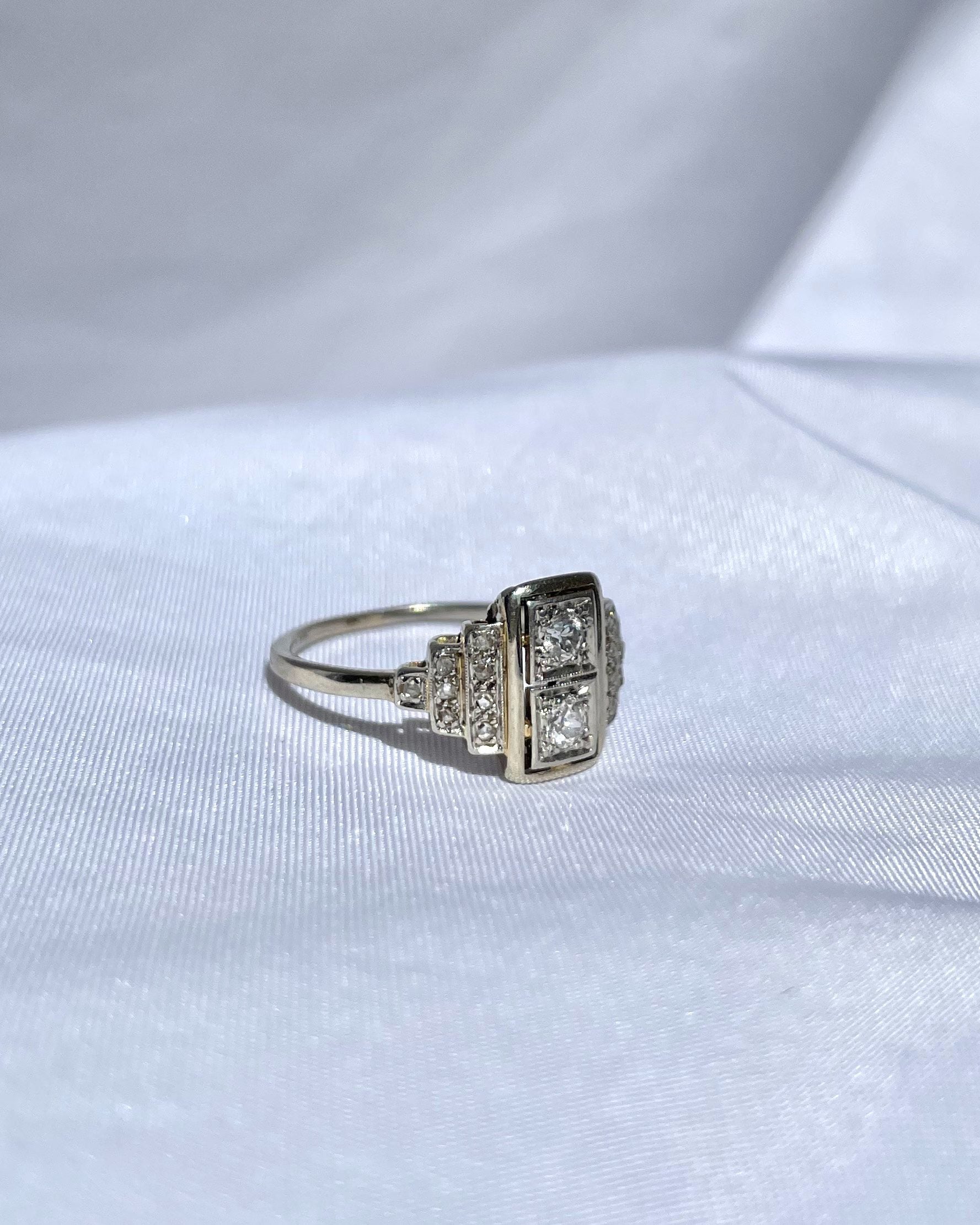 Bague diamants Art-déco &quot;Hanna&quot;