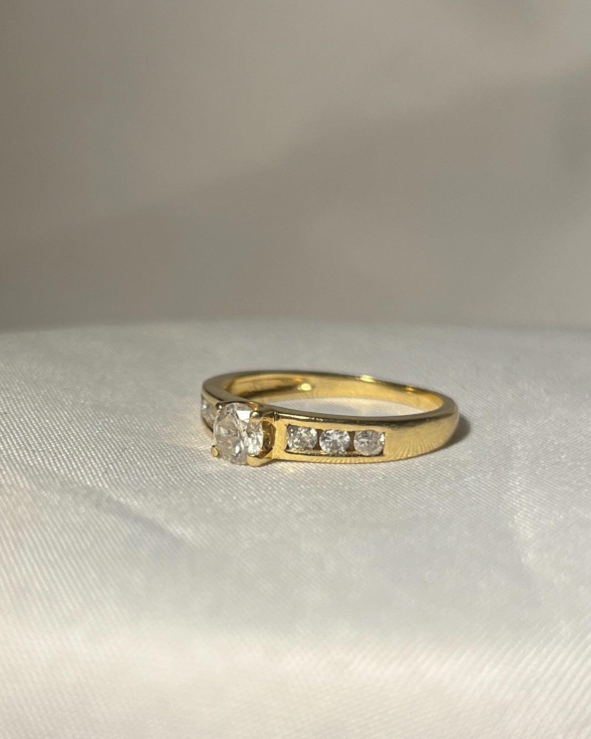 Bague solitaire diamants Vintage &quot;Taysir&quot;