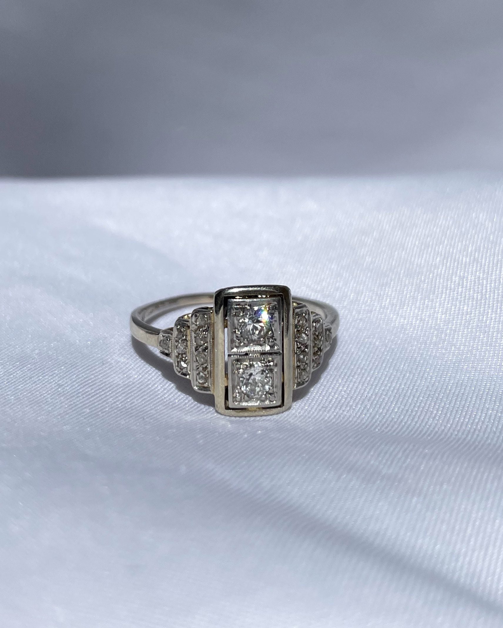 Bague diamants Art-déco &quot;Hanna&quot;