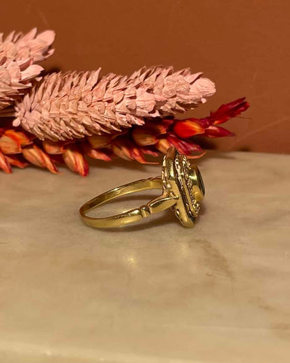 Bague Style Art-Déco Émeraudes et Diamants &quot;Giada&quot;