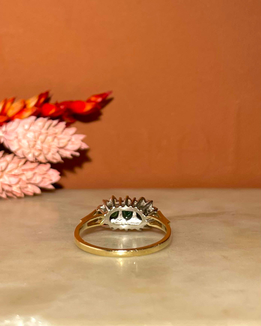 Bague Trilogie 3 Émeraudes &amp; 18 Diamants &quot;Imani&quot;