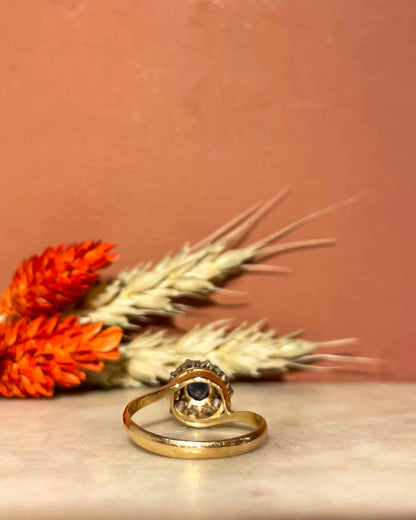Bague Marguerite Saphir 0.40 carat &amp; Diamants &quot;Constantine&quot;