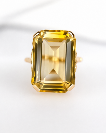 Anillo de cóctel con citrino de 11.95 quilates «Agathe»