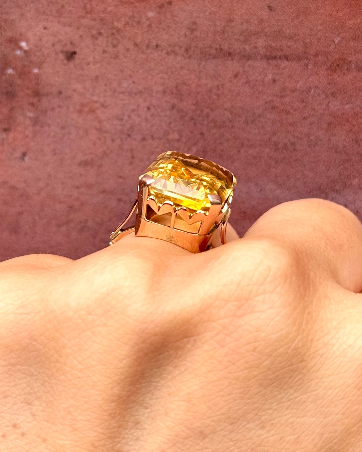 Anillo de cóctel con citrino de 11.95 quilates «Agathe»