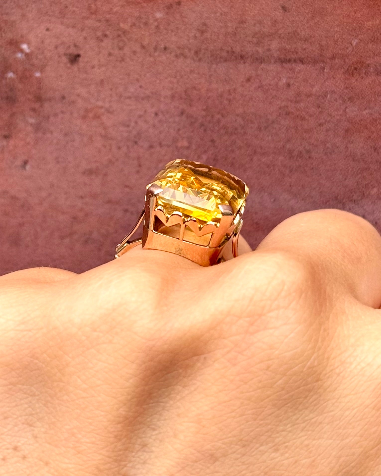 Anillo de cóctel con citrino de 11.95 quilates «Agathe»