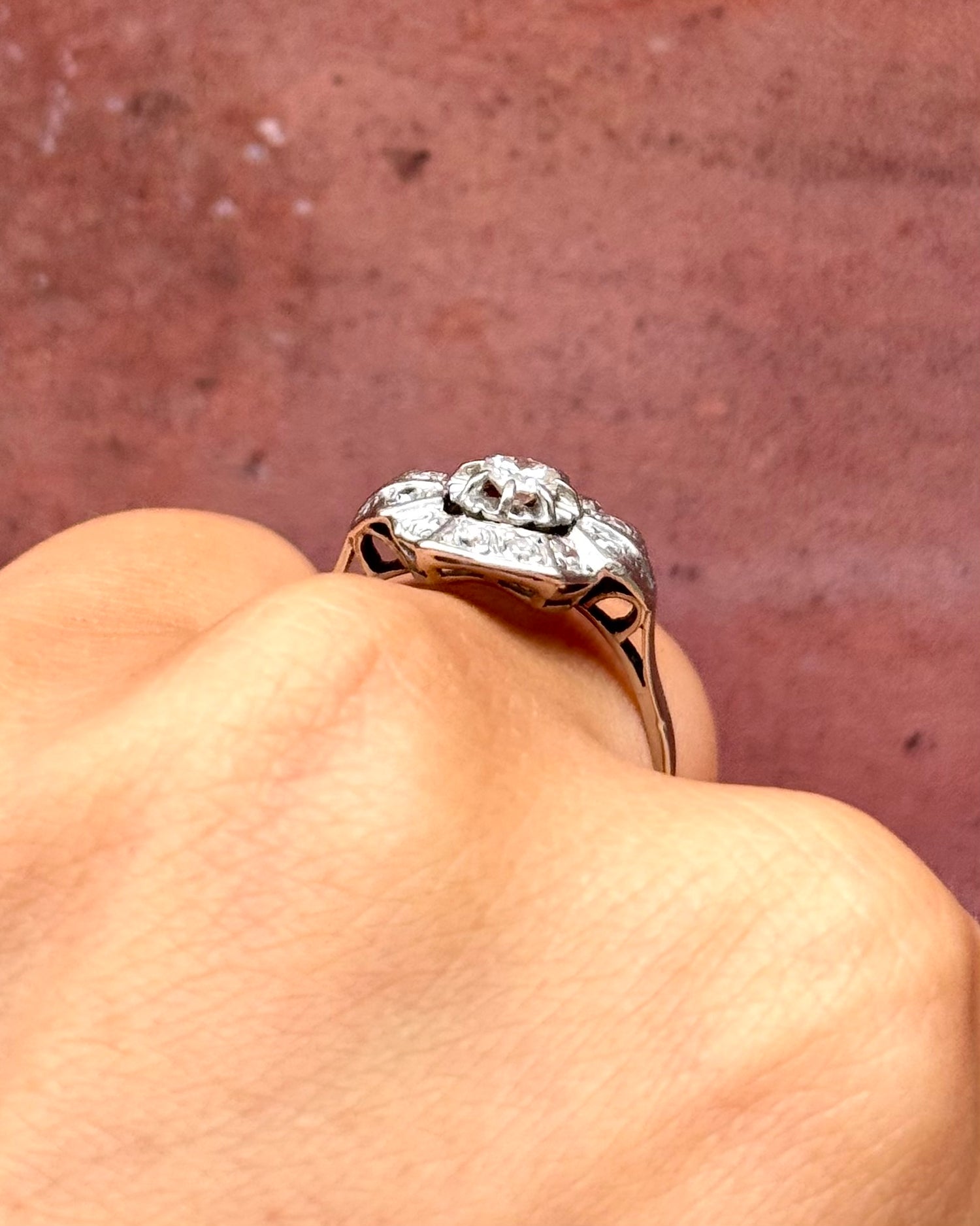 Anillo Art Déco de diamantes de 0,37 quilates «Germain»