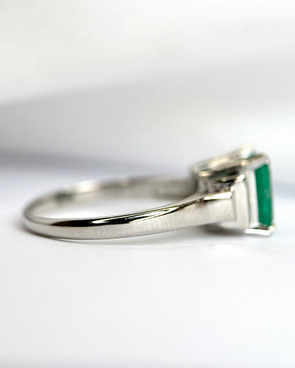 Colombian Emerald Trilogy Ring 1.57 carats &amp; “Danielle” Diamonds