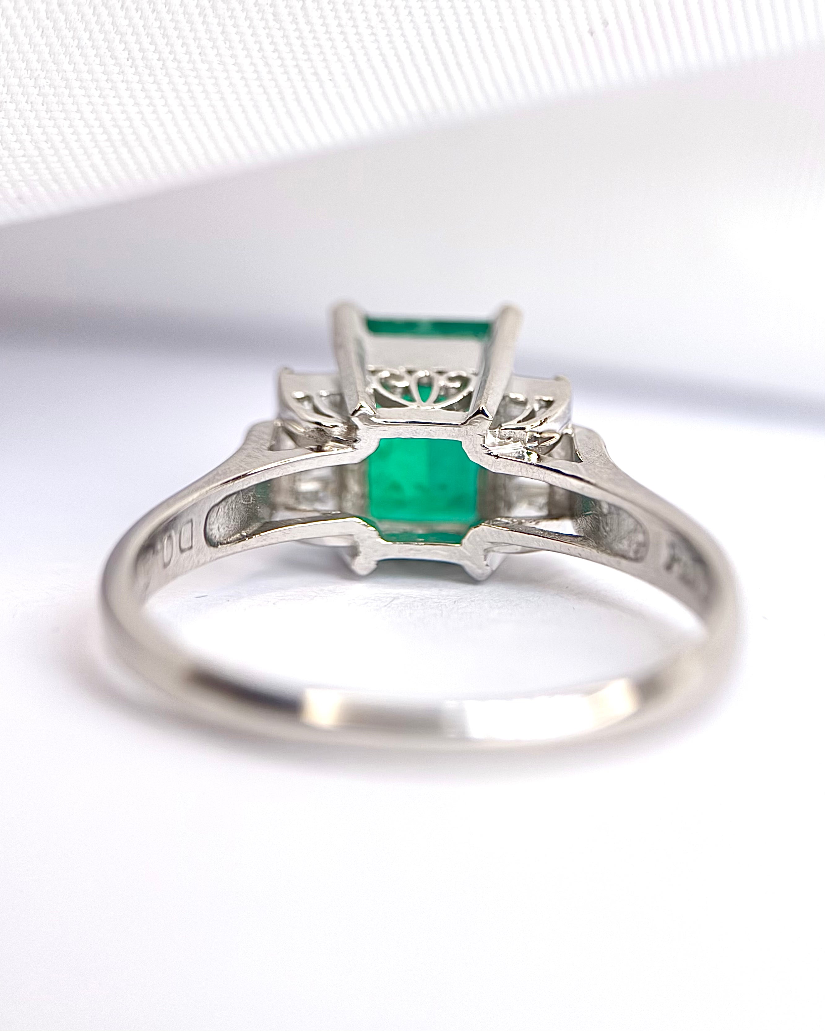 Colombian Emerald Trilogy Ring 1.57 carats &amp; “Danielle” Diamonds
