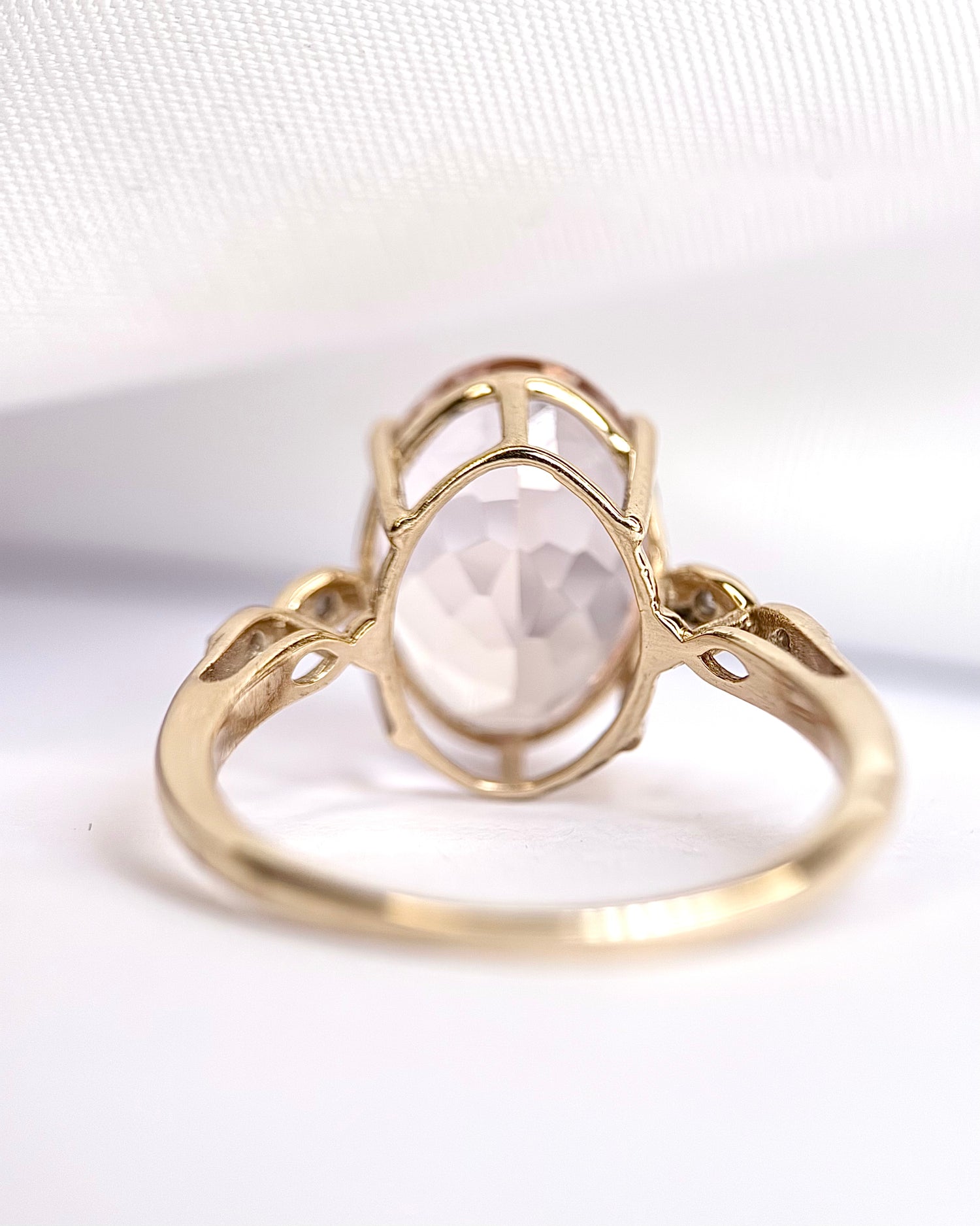 Lilia 4.95-carat Morganite &amp; Diamond Trilogy Ring