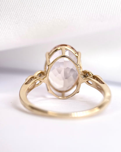 Lilia 4.95-carat Morganite &amp; Diamond Trilogy Ring