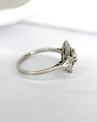 Anillo Art Déco de diamantes de 0,37 quilates «Germain»