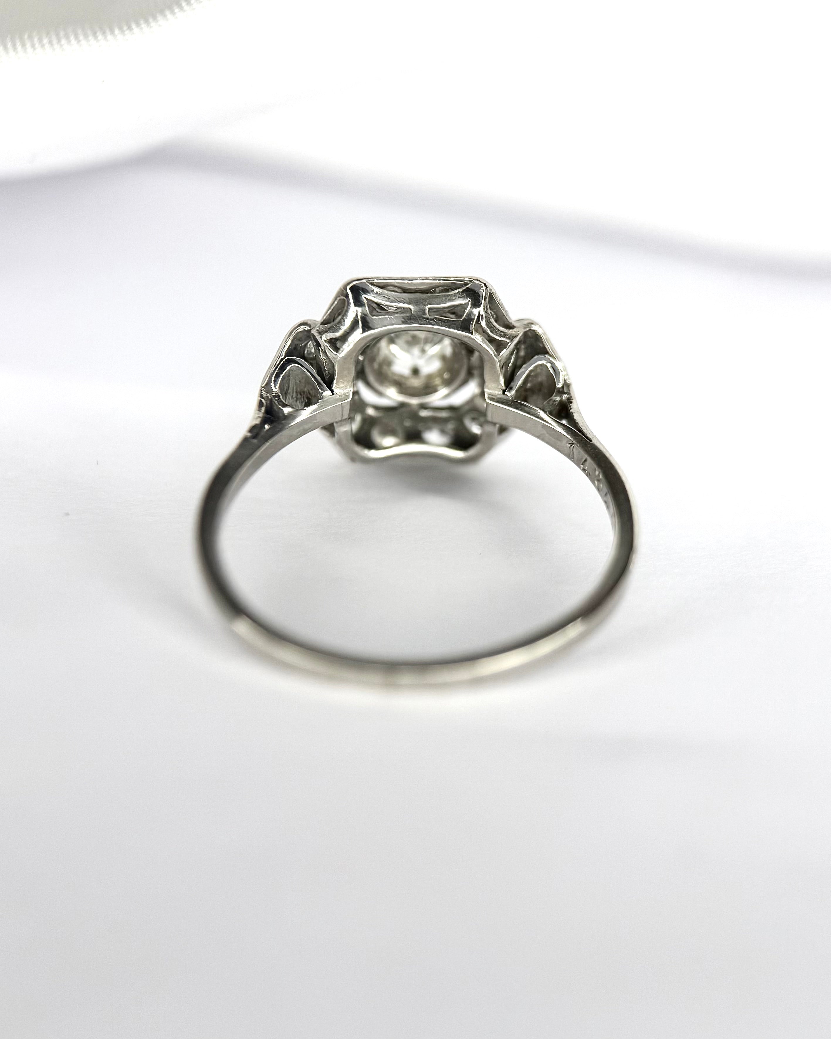 Anillo Art Déco de diamantes de 0,37 quilates «Germain»