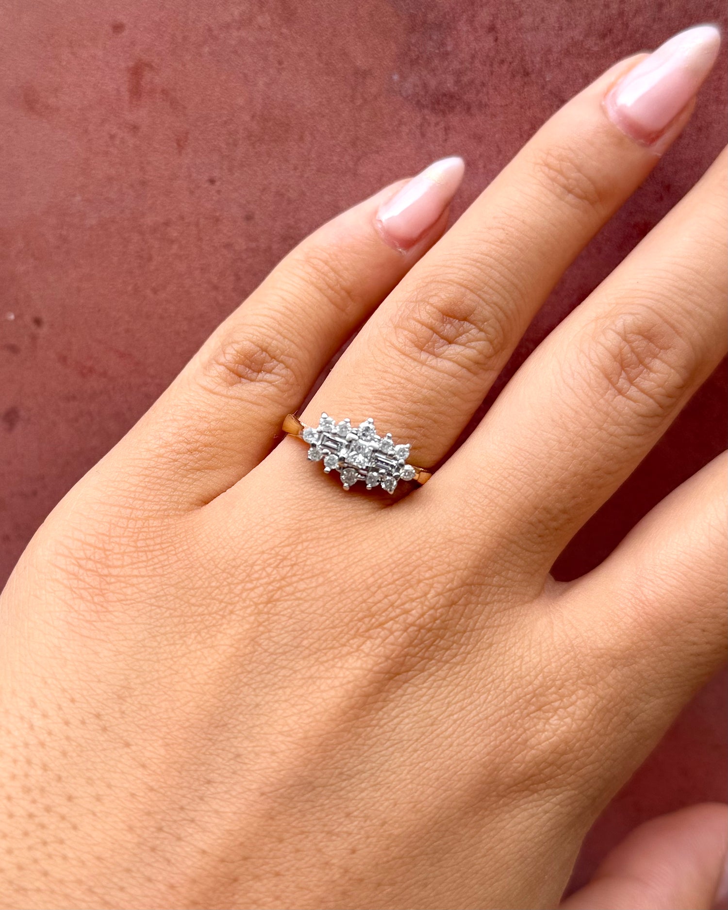 Anillo rivière de diamantes de 0,50 quilates «Odile»