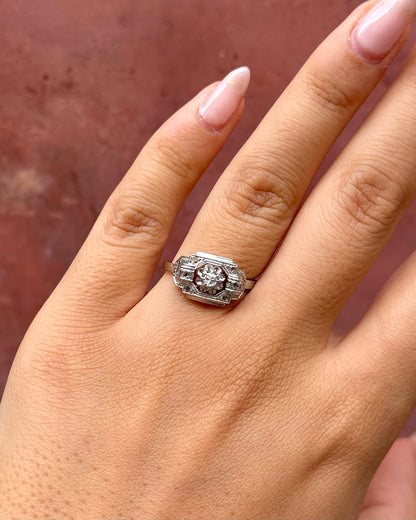 Anillo Art Déco de diamantes «Maude»