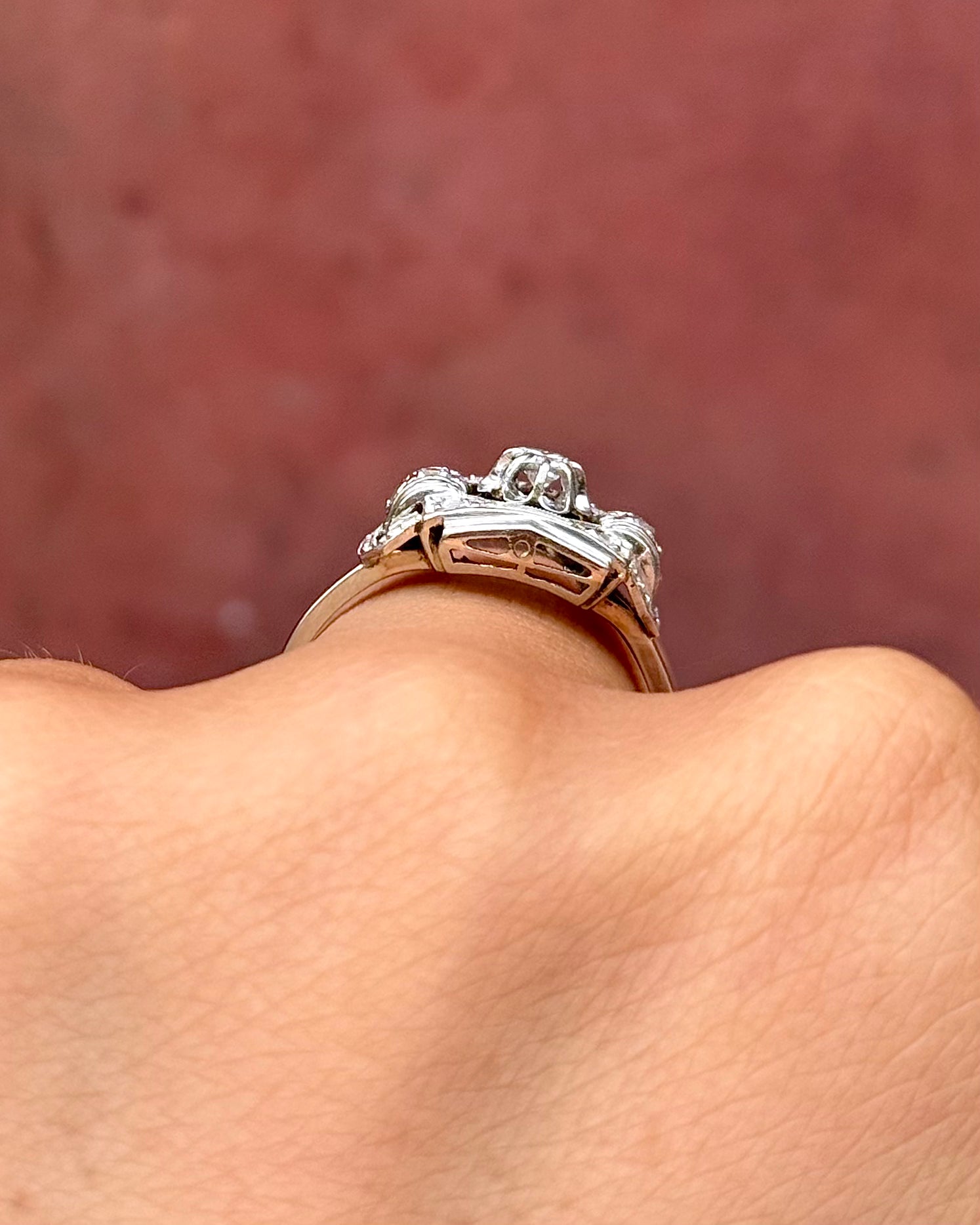 Anillo Art Déco de diamantes «Maude»