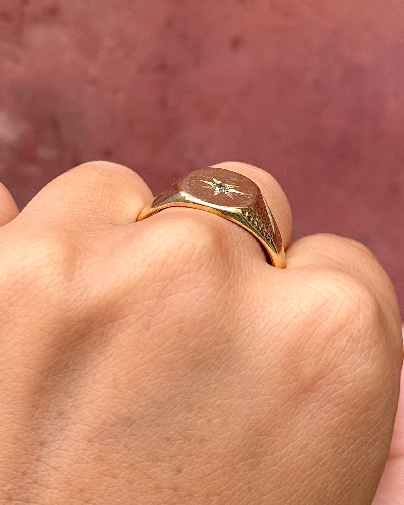 Anillo chevalier de diamantes «Jéremie»