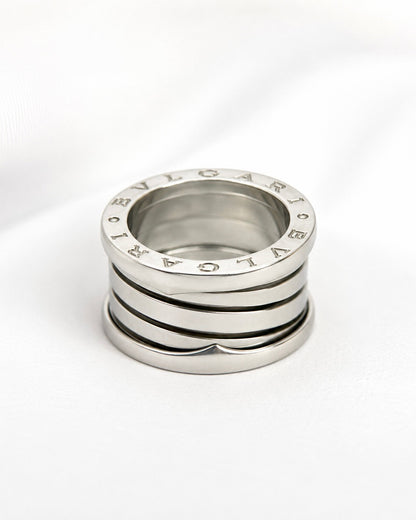 Anillo tipo alianza Bulgari de oro gris de 10,2 g «B.Zero 1»