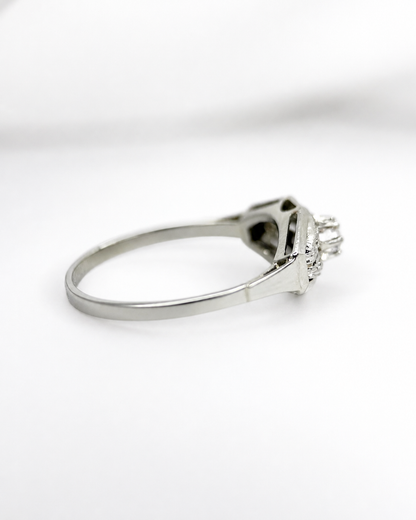 Anillo art déco de diamantes «Lédio»