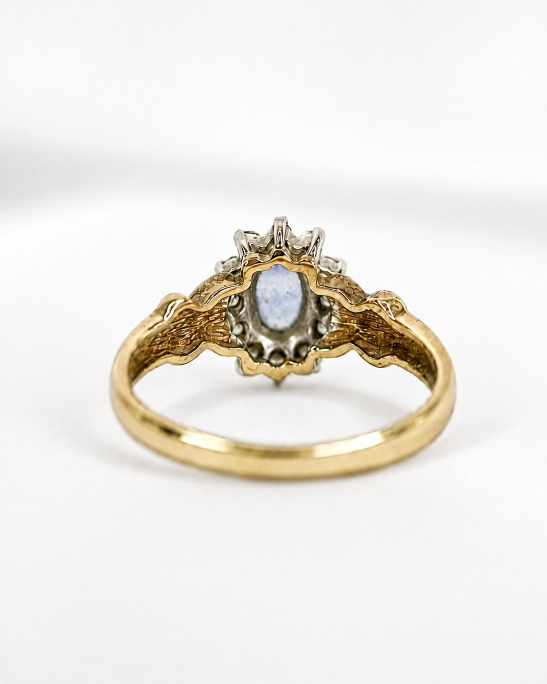 Bague Marguerite Saphir 0.55 carat &amp; Diamants "Sonia"