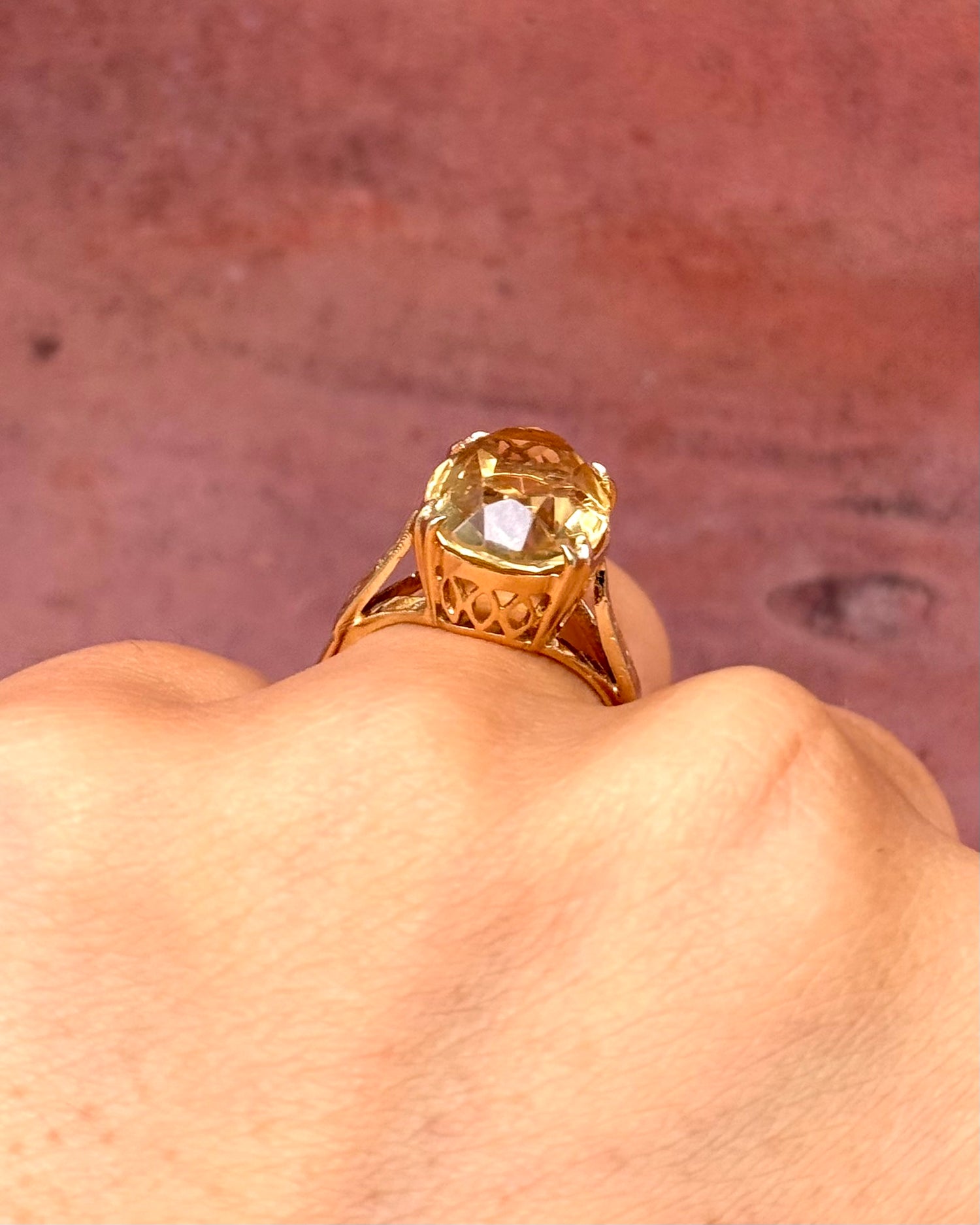 Anillo de cóctel de citrino de 5.25 quilates «Melanie»