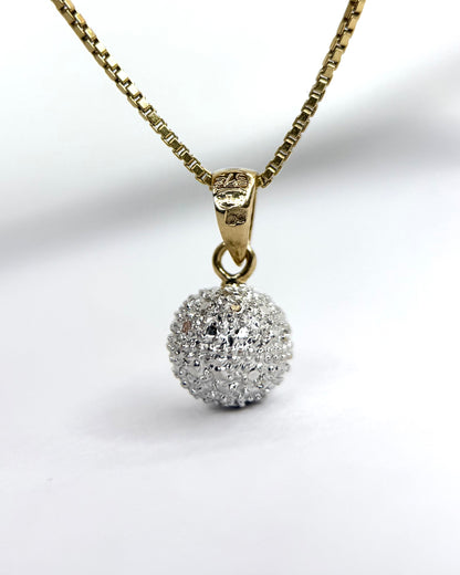 Colgante de bola de oro amarillo y gris «Chérine»