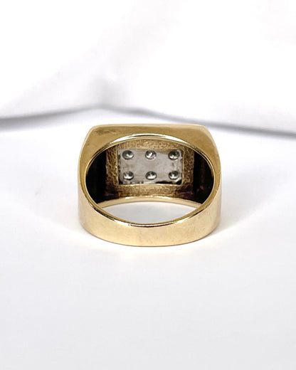 Anillo Tank Diamantes 1.20 quilates y Oro 9.15g "Océane"