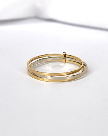 Anillo Semanario Tres Oros 2.8 mm "Gaelle"