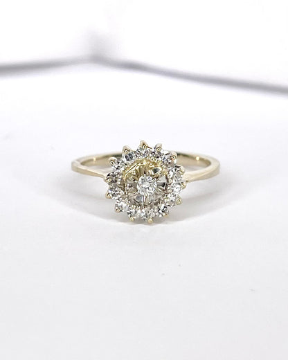 Anillo Marguerite 15 Diamantes 0,47 quilates "Maria"