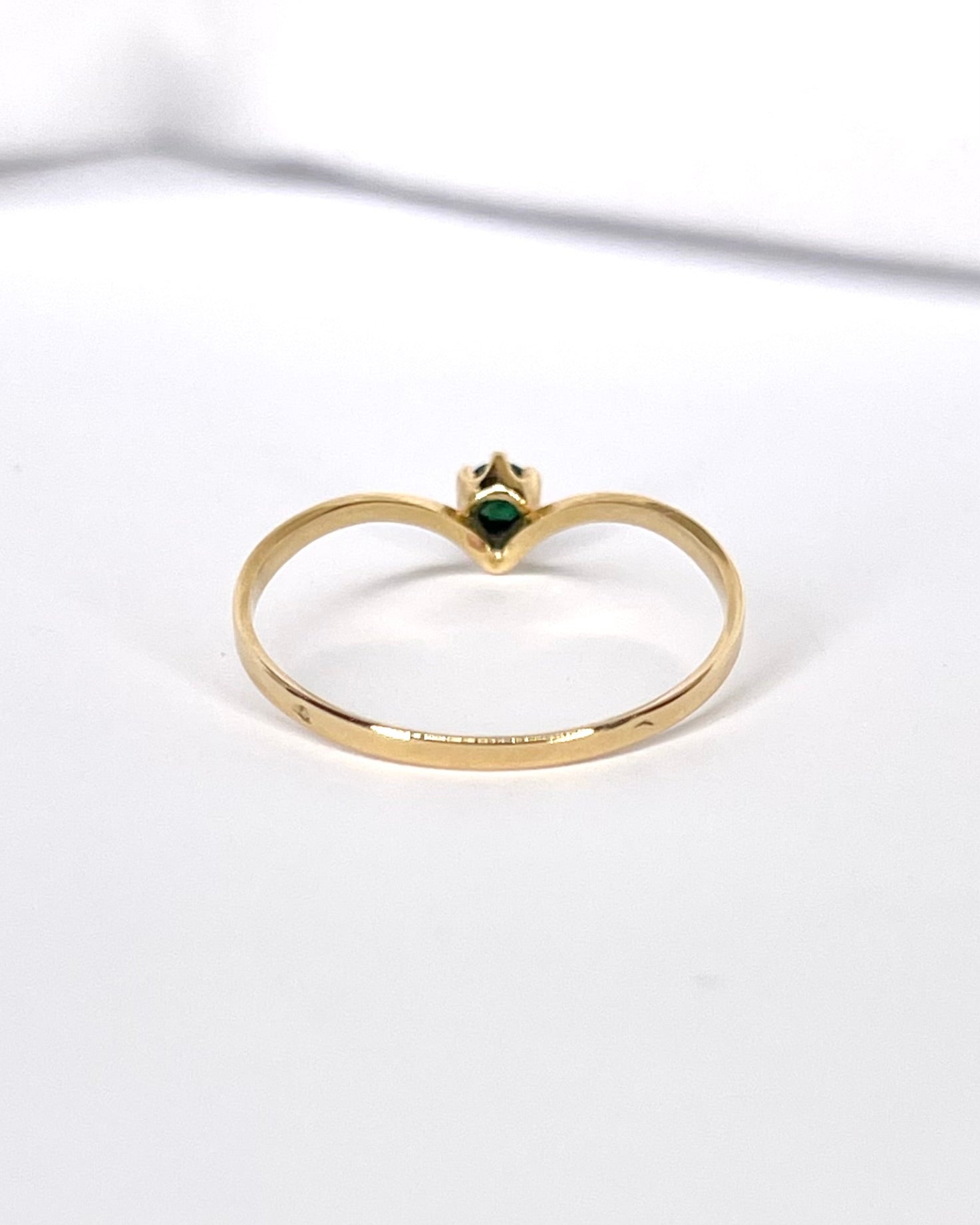 Anillo Diadema Solitario Esmeralda "Letty"