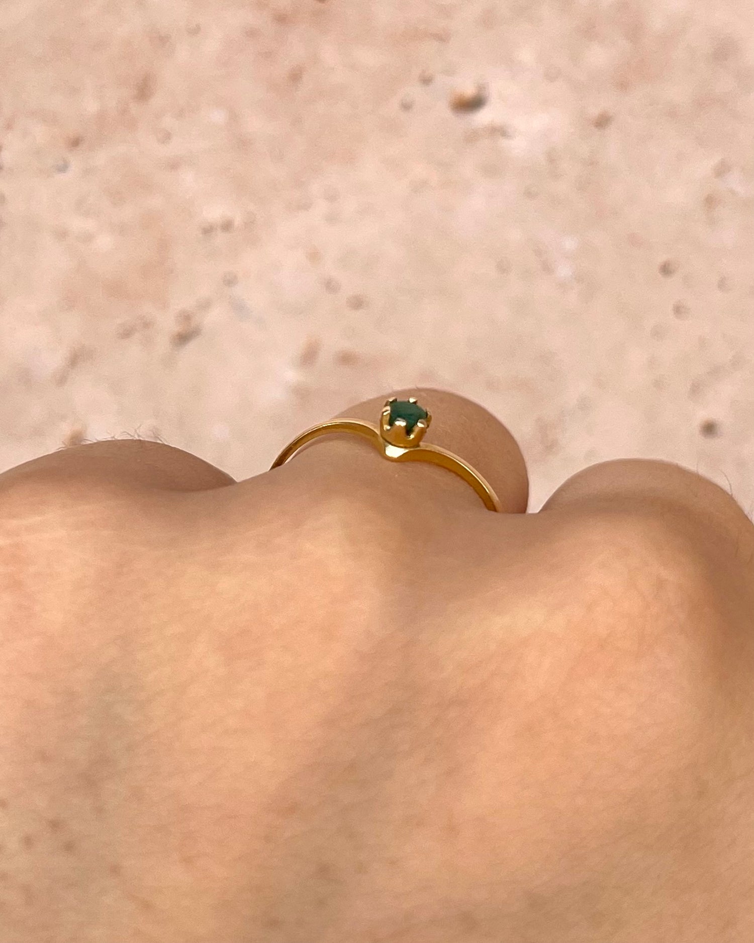 Anillo Diadema Solitario Esmeralda "Letty"